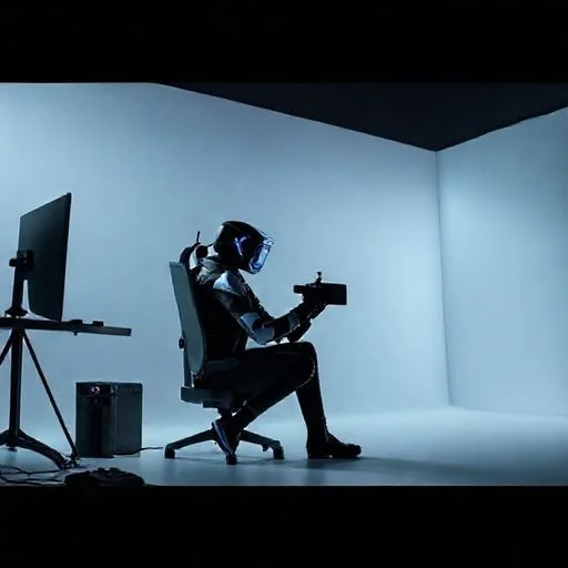 A fantastical, mystical forest bathed in twilight, with glowing flora and ancient, moss-covered monoliths. Ethereal light streams through the canopy, illuminating subtle magical runes on the ground. No animals or people are present, highlighting the magical environment.