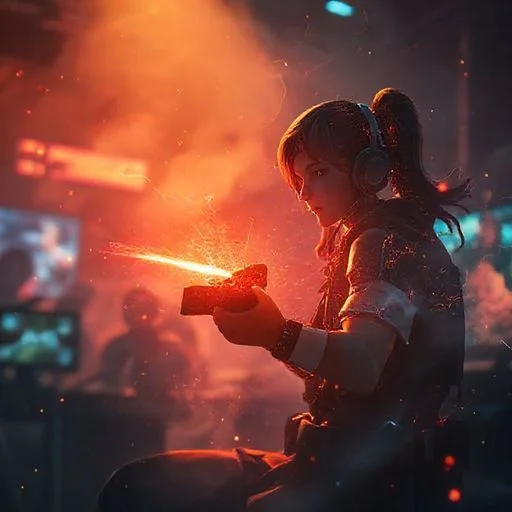 A vibrant, dynamic collage of abstract art and design elements that fuel creativity. This image features a mosaic of stylized, deconstructed fragments: one piece shows an intense, abstract, non-human eye (e.g., a dragon's eye or robotic optic, intensely detailed but not a human face), another a burst of geometric patterns reminiscent of architectural blueprints, a third a fluid, organic shape suggesting biological forms, and a fourth a segment of an ancient, mystical symbol. These fragments are interwoven with subtle glitch effects, transparent overlays, and glowing particle trails. A subtle vintage paper texture and film grain are applied over the maximalist composition, adding a layer of sophisticated age to the cutting-edge concepts.