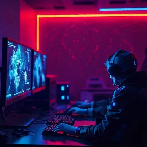 An intricate, abstract visualization of the fusion between cutting-edge technology and boundless creativity. Dominating the foreground is a luminous, complex network of neural pathways and crystalline structures, suggesting innovative thought and advanced algorithms. These structures are intertwined with organic, flowing lines and artistic brushstrokes that emanate vibrant, multi-layered colors. In the background, subtle, animated holographic projections of geometric patterns and data streams hint at deep expertise. The maximalist aesthetic is in the detailed interplay of these elements, creating depth and dynamic energy. A sophisticated, vintage-inspired light leak effect and a subtle, digital noise filter are applied to evoke a sense of timeless innovation.